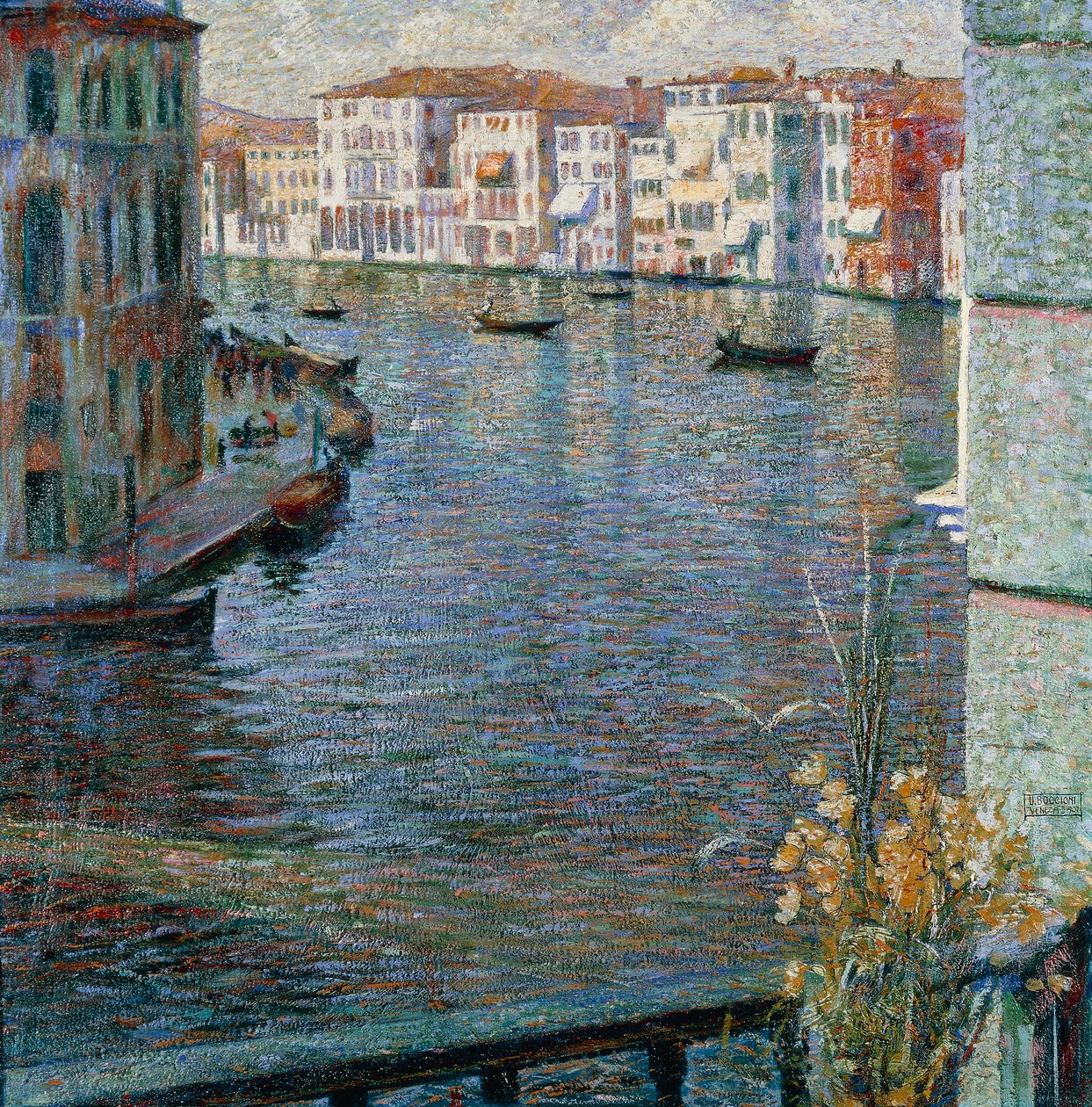 Canal Grande i Venezia av Umberto Boccioni
