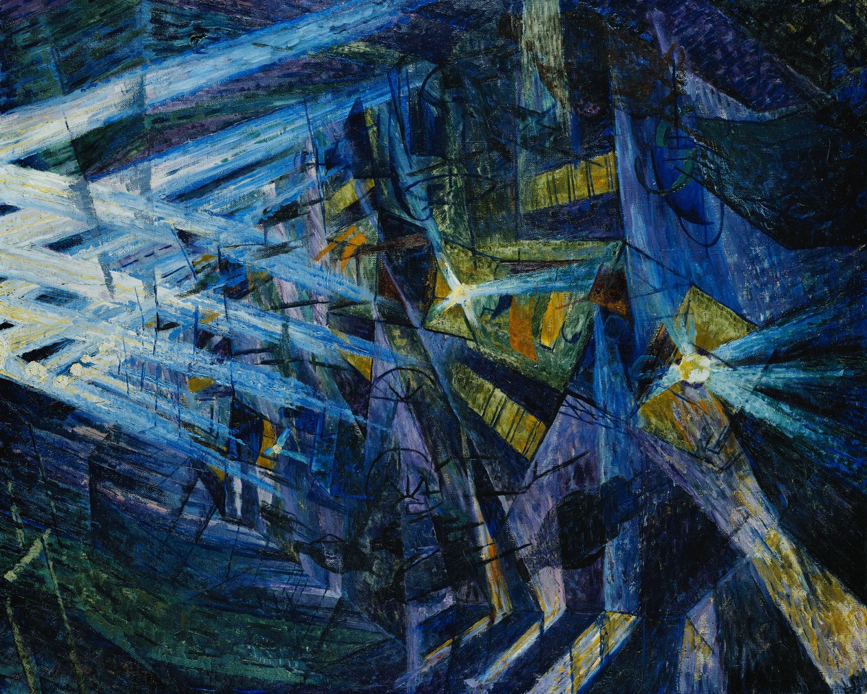 The Forces of a Road, 1911 av Umberto Boccioni