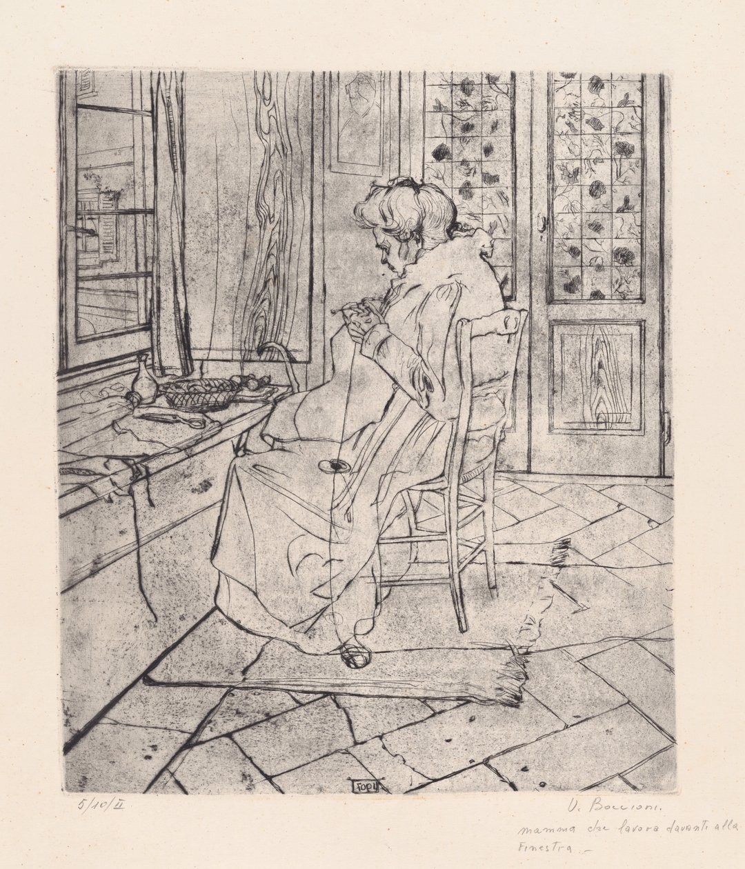 Min mor jobber [Min mor jobber] av Umberto Boccioni