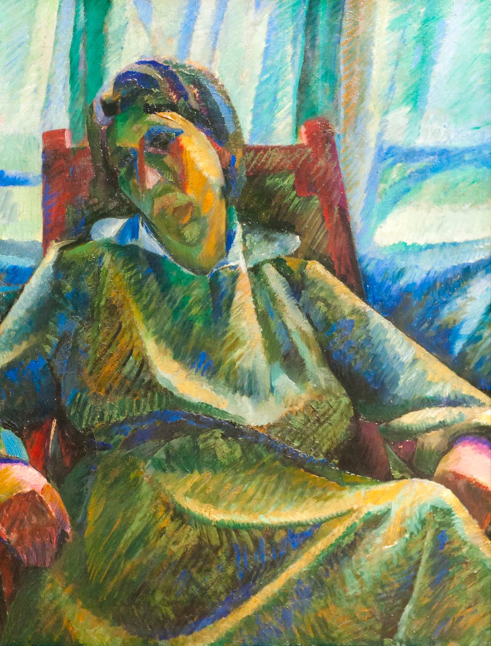 Plastsyntese - sittende person av Umberto Boccioni