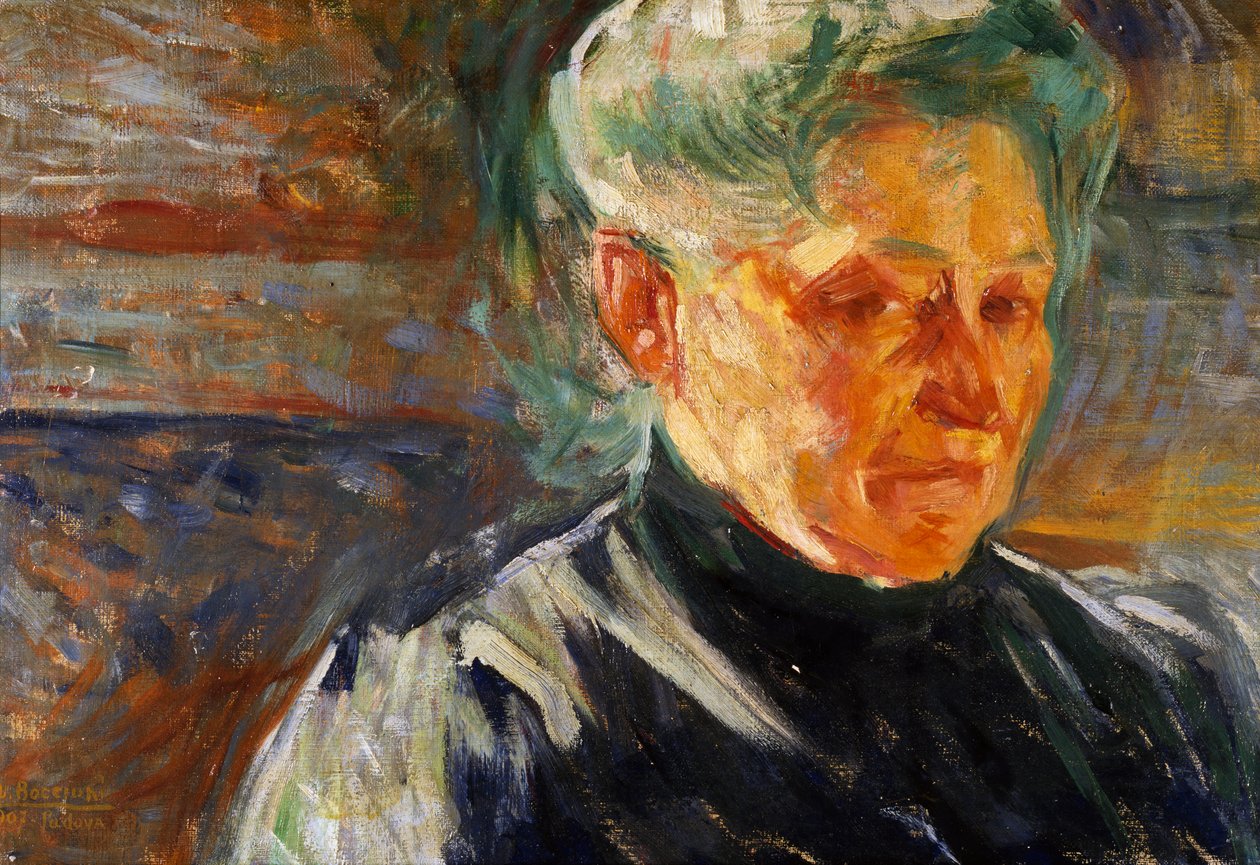 Portrett av mor av Umberto Boccioni