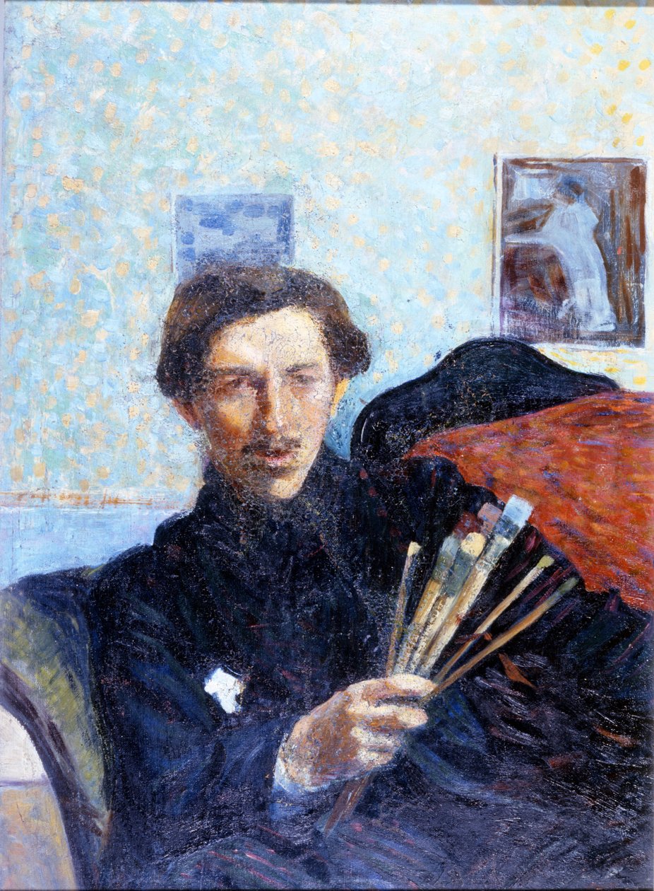 Selvportrett av Umberto Boccioni i 1908. Brera kunstgalleri Milano. av Umberto Boccioni