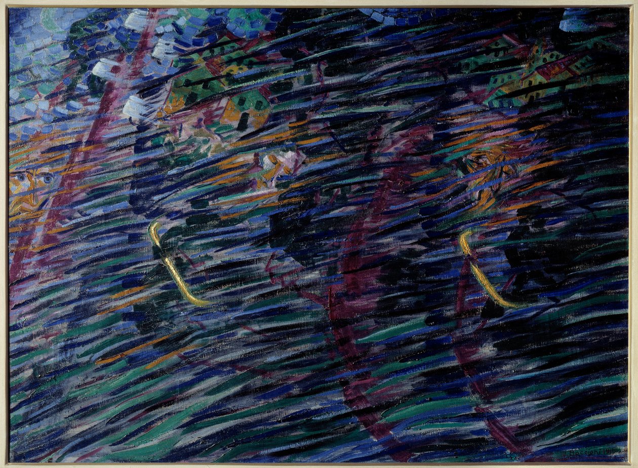 Sjelens tilstand: de som forlater Maleri av Umberto Boccioni (1882-1916) 1911 Milano, Pinacotheque de Brera av Umberto Boccioni