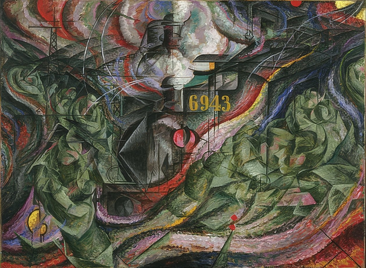 Sinnstilstander I: Farewells. 1911 av Umberto Boccioni