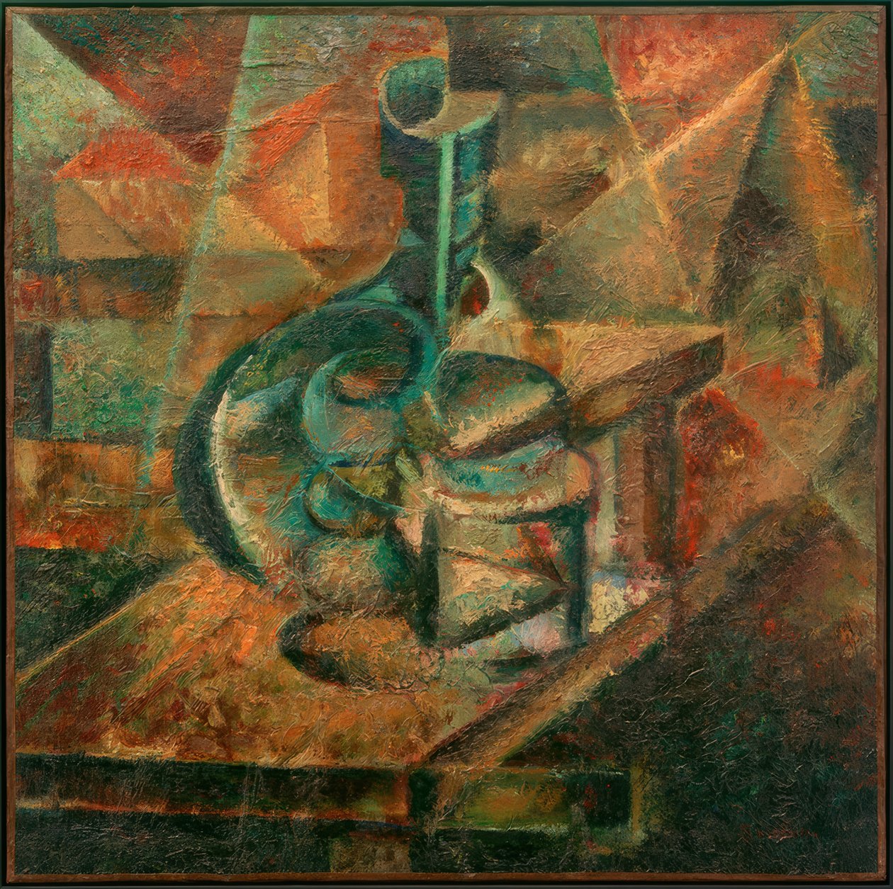 Stilleben med flaske av Umberto Boccioni