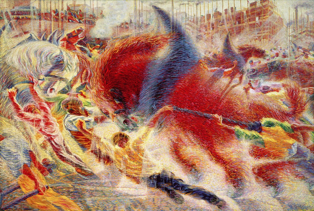 Byen reiser seg av Umberto Boccioni