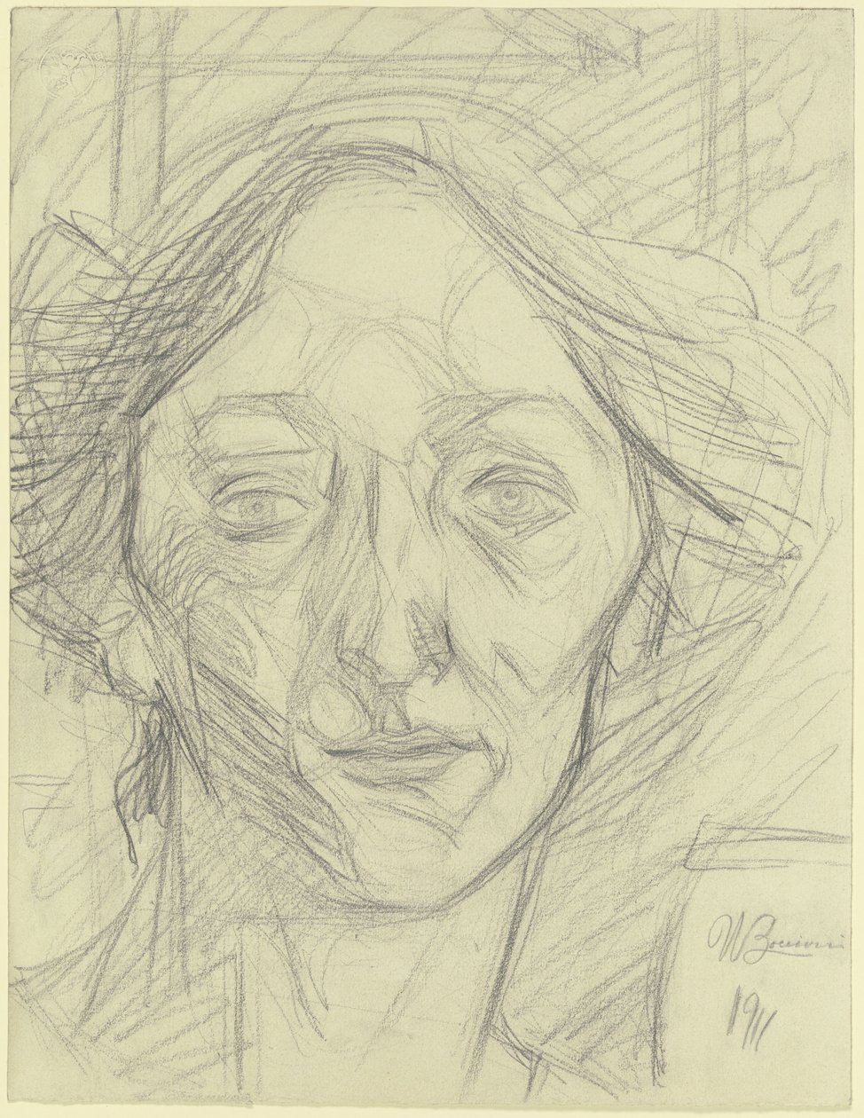 Kvinnehode av Umberto Boccioni