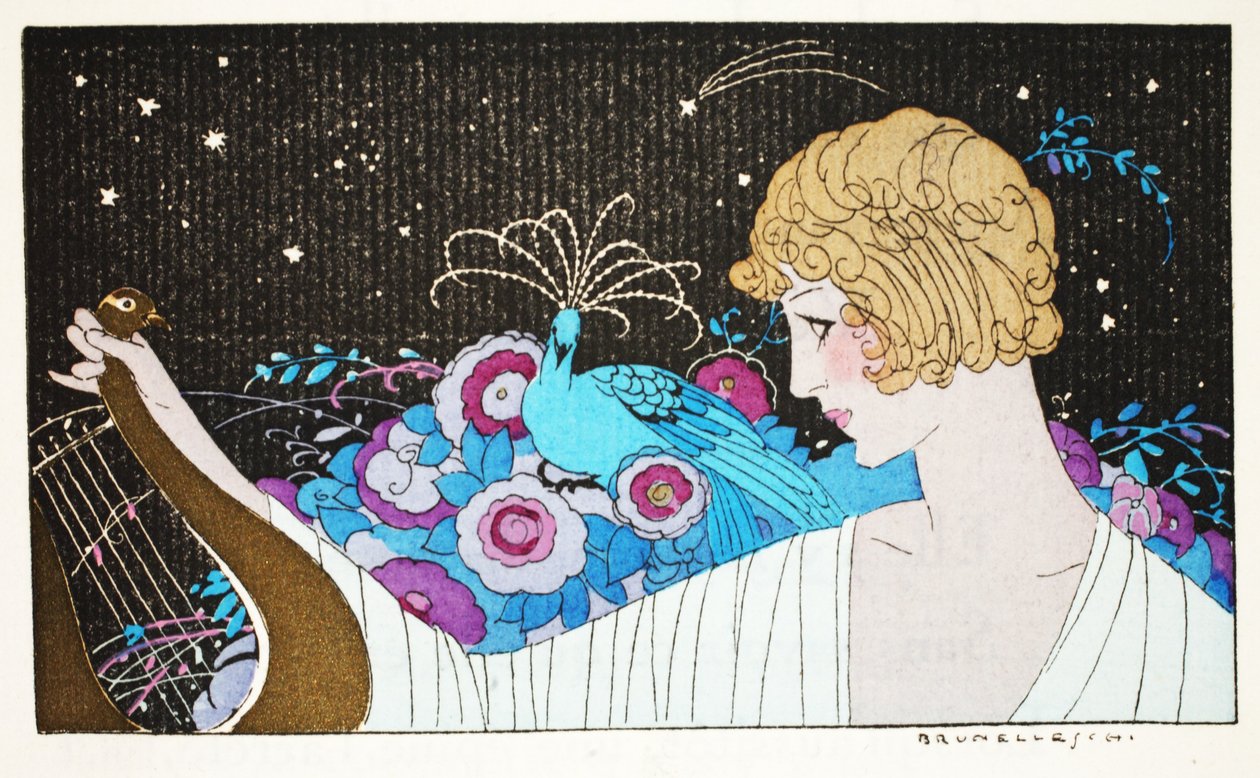 Til Mademoiselle P..de Courcy (stensiltrykk) av Umberto Brunelleschi