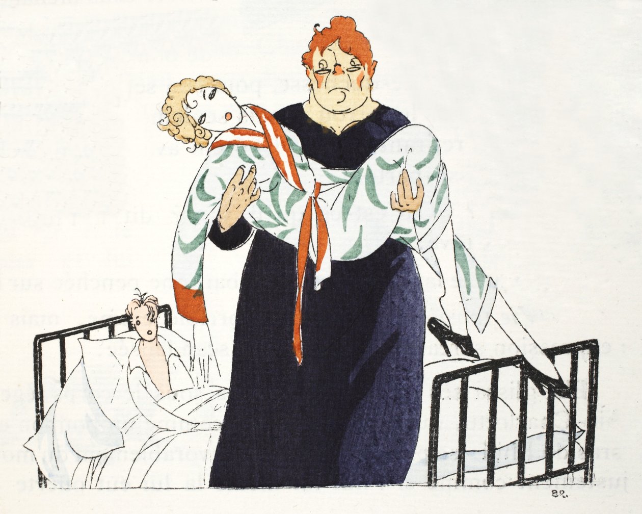 Alle gode ting må ta slutt .. (pochoir print) av Umberto Brunelleschi