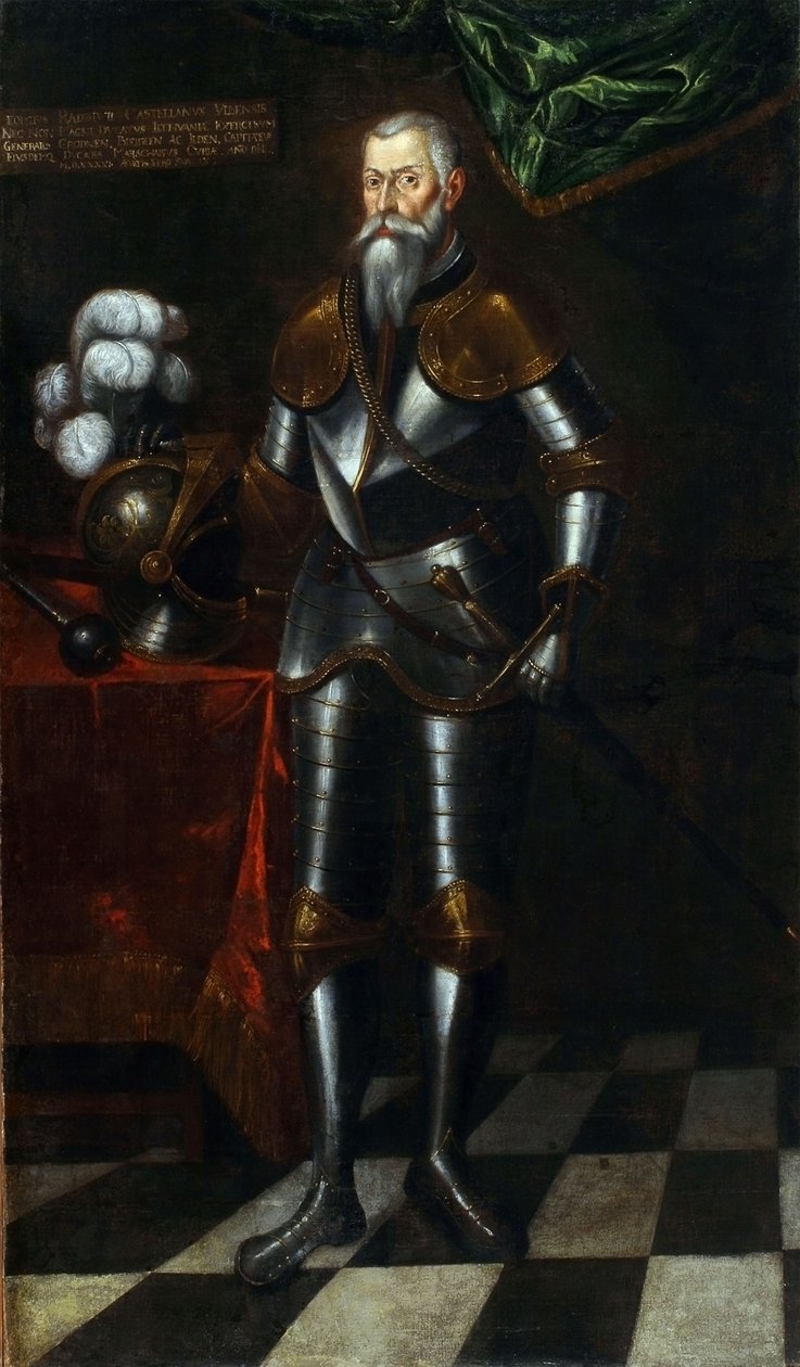 Yuri Radziwill, Hercules i Litauen. Ukjent kunstner, første halvdel av XVII -tallet. Lerret, olje 210 × 122 cm. Nasjonalt kunstmuseum i Republikken Hviterussland Hviterussisk (Tarashkevich) av Unbekannt Unbekannt