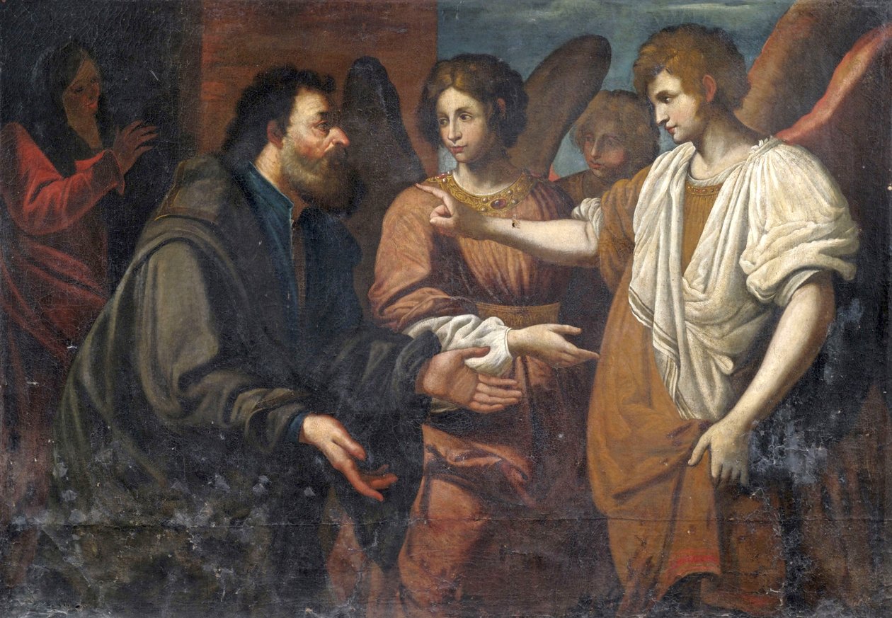 Abraham og de tre englene av Unbekannt Unbekannt
