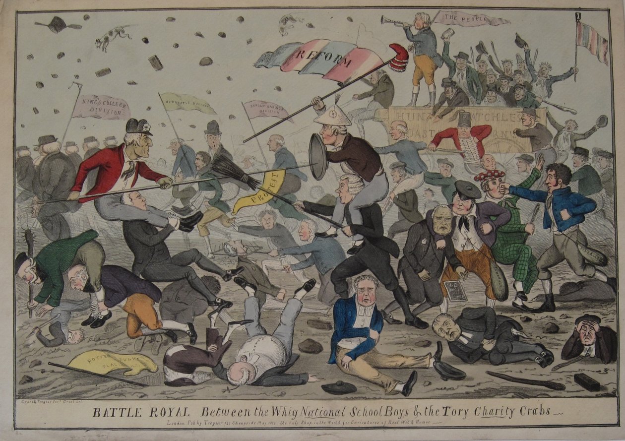 Battle Royal mellom Whig National School Boys og Tory Charity Crabs av Unbekannt Unbekannt