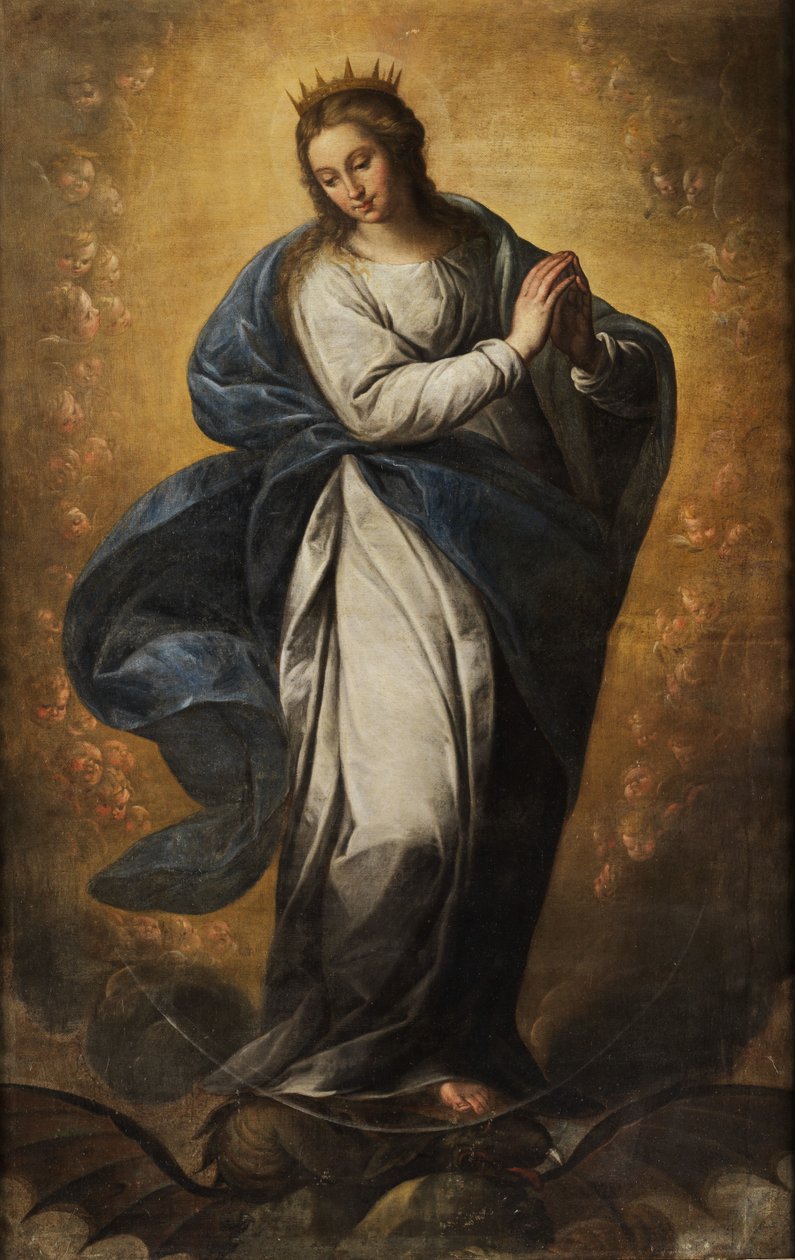 Btende Crescent Madonna. av Unbekannt Unbekannt