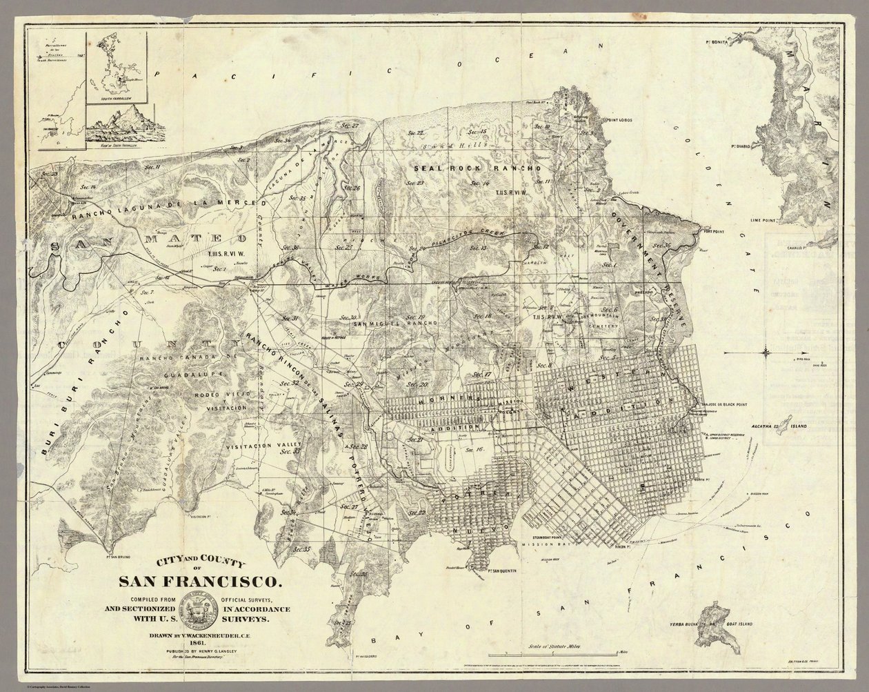 Byen San Francisco - 1861 av Unbekannt Unbekannt