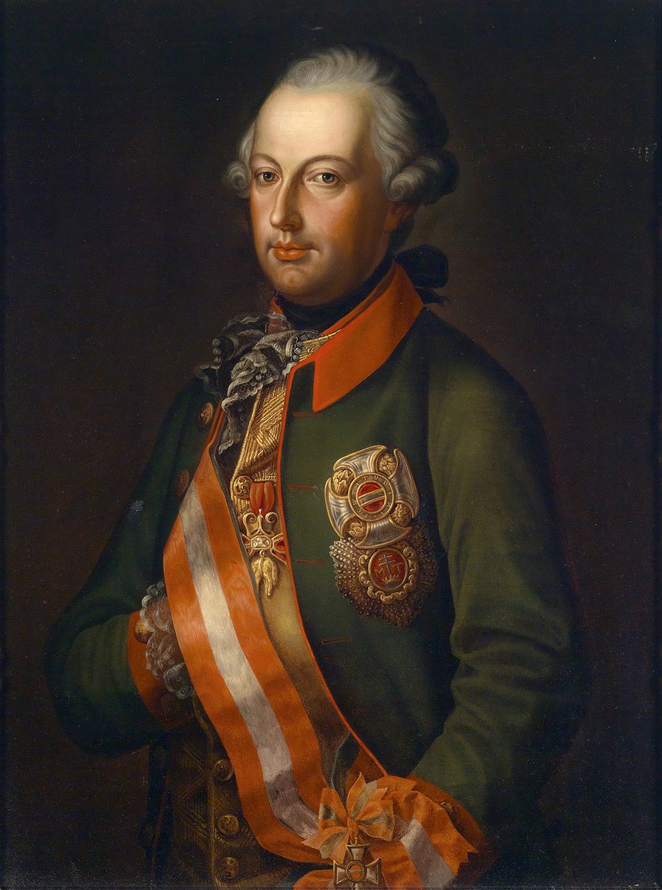 Keiser Joseph II i uniform med medaljer av Unbekannt Unbekannt