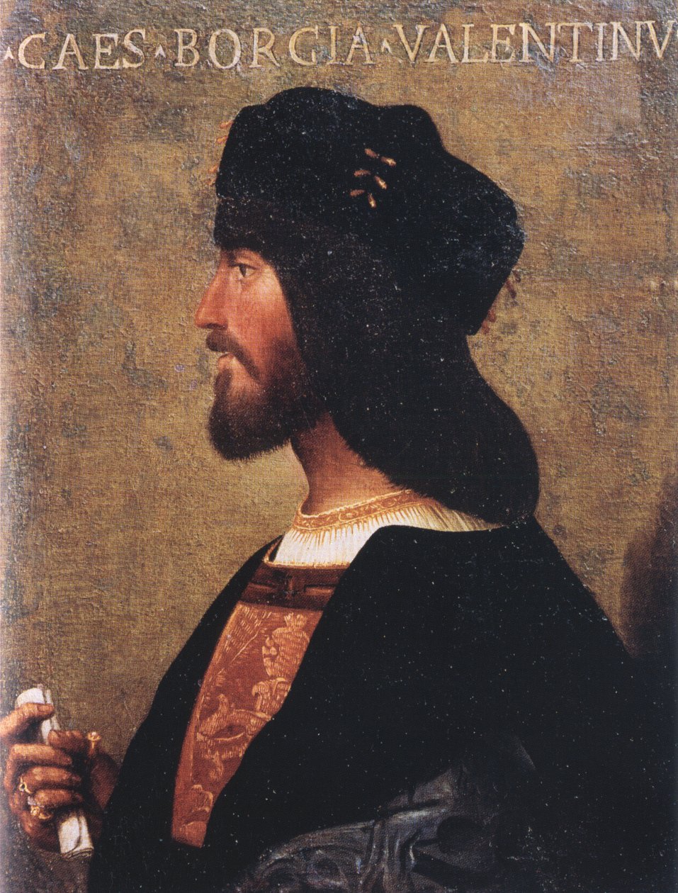 Portrett av Cesare Borgia (1475-1507) av Unbekannt Unbekannt