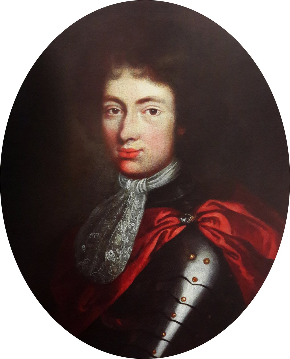 Portrett av prins Jakub Ludwik Sobieski i rustning av Unbekannt Unbekannt