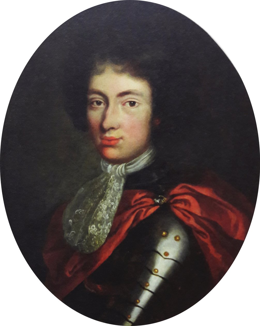 Portrett av prins Jakub Ludwik Sobieski i rustning av Unbekannt Unbekannt