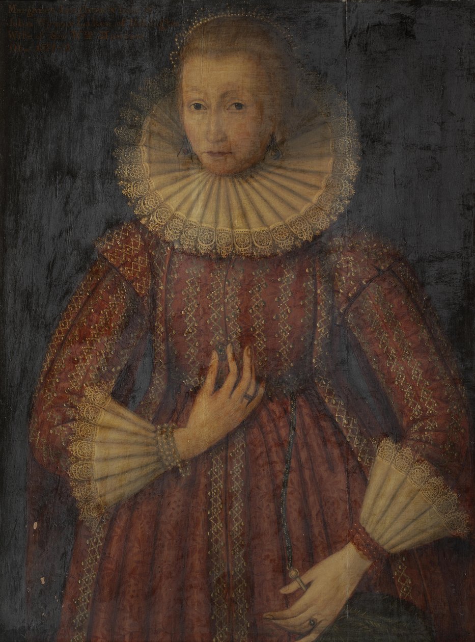 Portrett av en dame Margaret Laken, senere Lady Maurice av Unbekannt Unbekannt