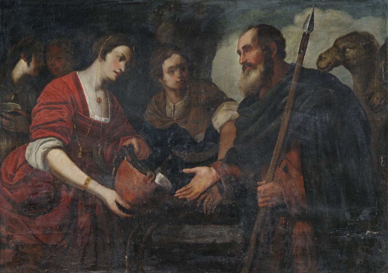 Rebecca og Eliezer ved fontenen av Unbekannt Unbekannt