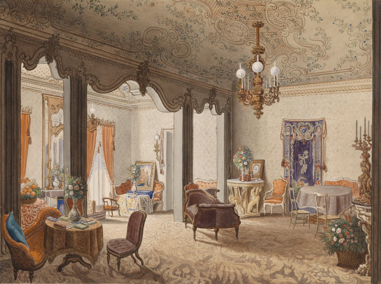 Salon for keiserinnen av Russland i Palermo av Unbekannt Unbekannt
