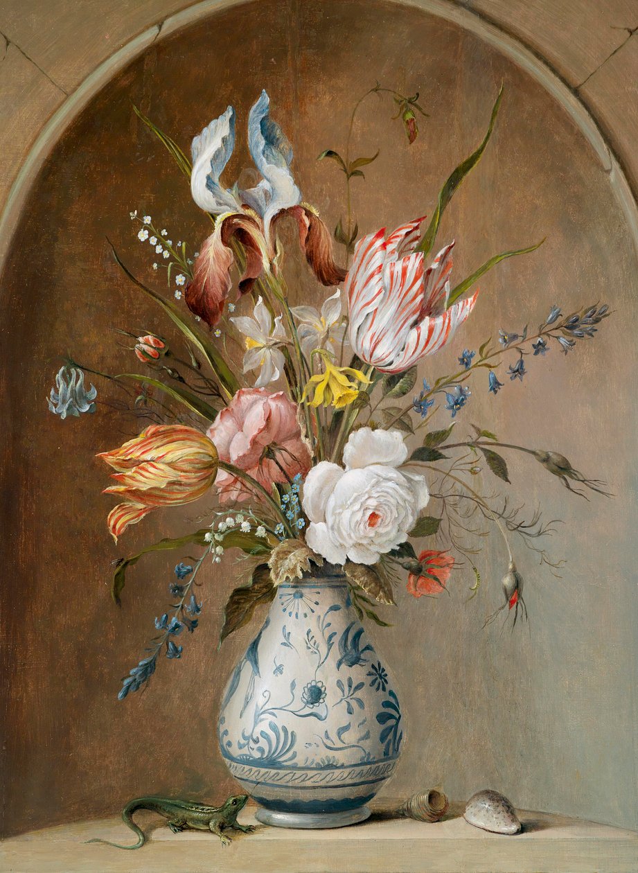 Stilleben med blomster av Unbekannt Unbekannt