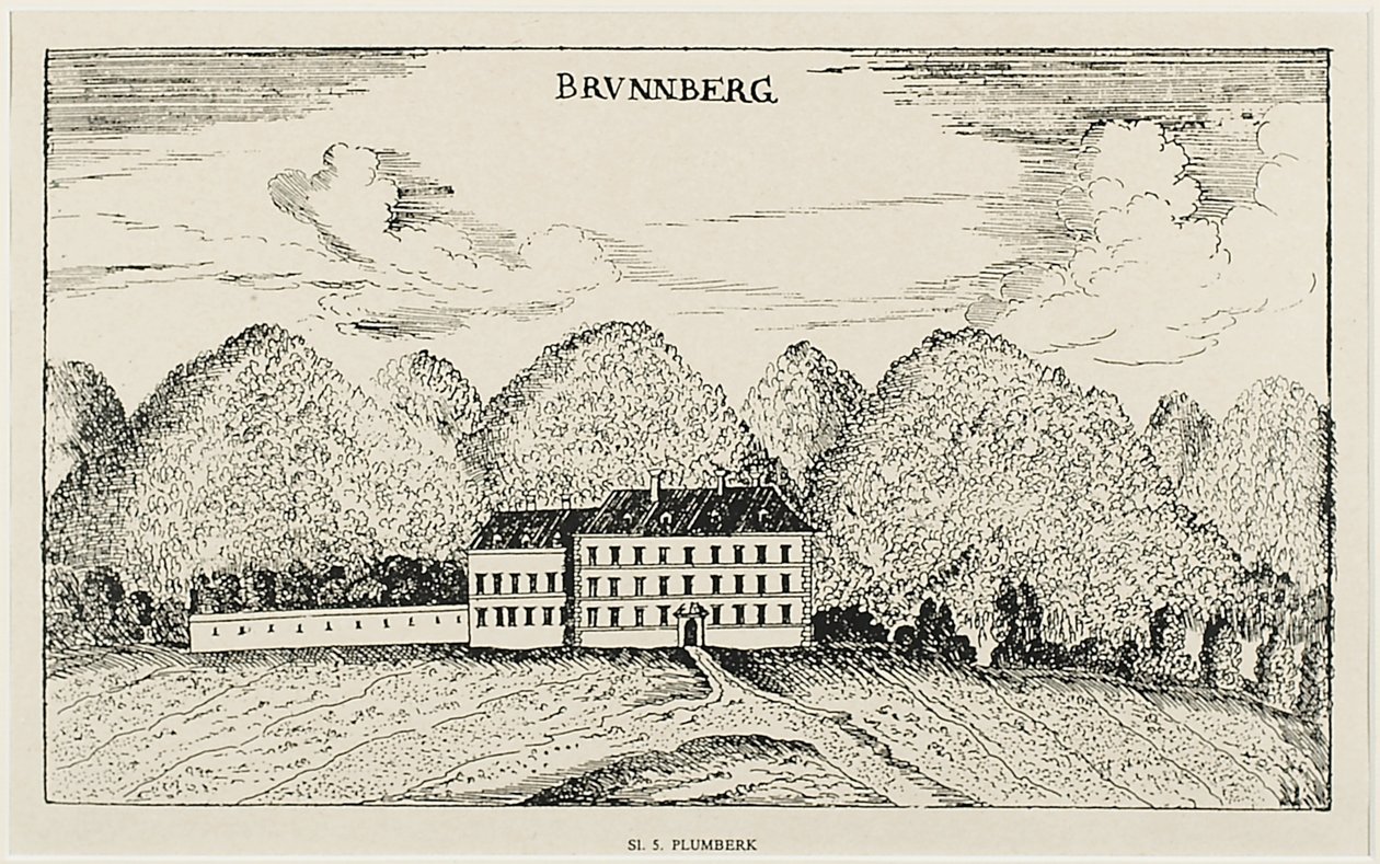 Brunnberg -herregården (Plumberk) sto på stedet eller ved siden av dagens Novo Celje -herregård av Unbekannt Unbekannt