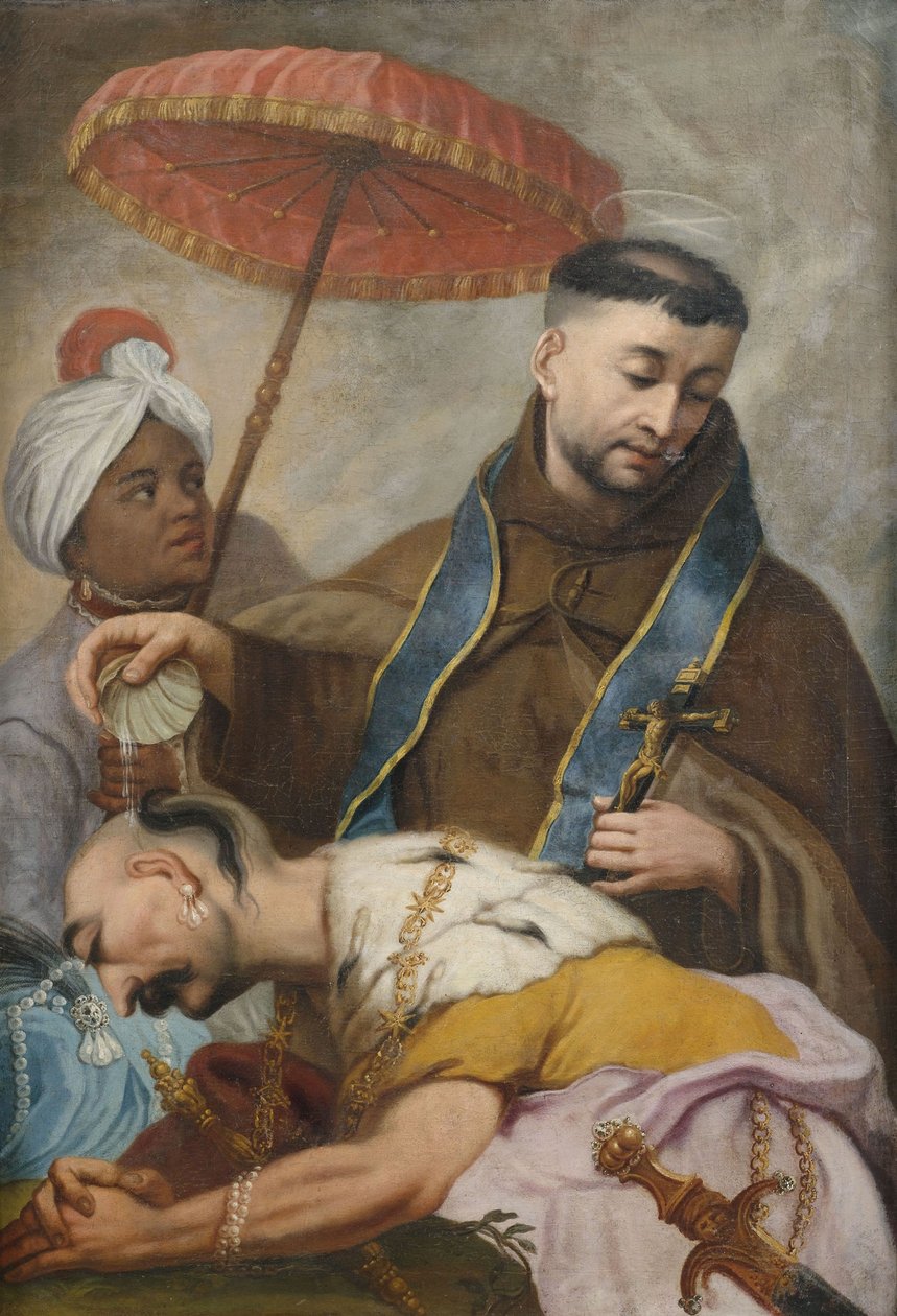 Dåp av en barbarisk prins av St. Francis av Unbekannt Unbekannt