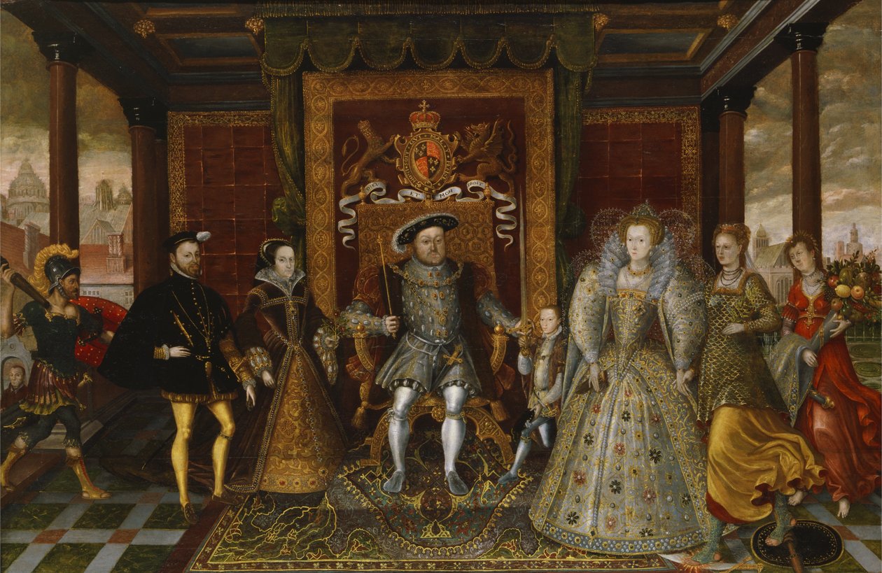 A Allegory of the Tudor Succession- Familien til Henry VIII av Unbekannt Unbekannt