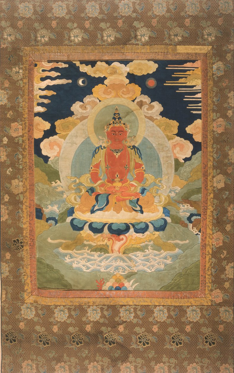 Kunstner, produsent ukjent, kinesisk - Amitayus, Bodhisattva of Limitless Life av Unbekannt Unbekannt