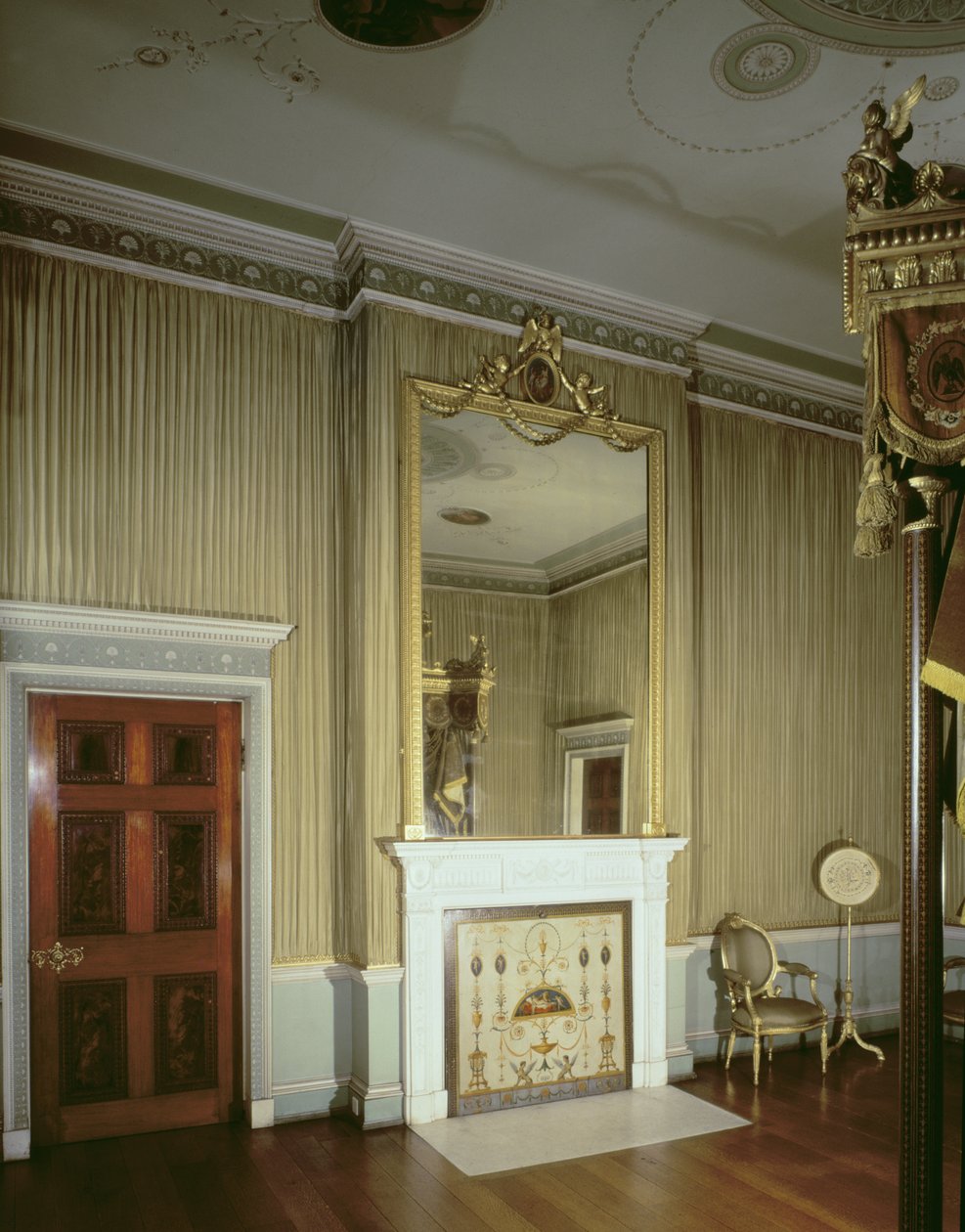 Soverom med peis designet av Adam, c.1776 foto av Unbekannt Unbekannt