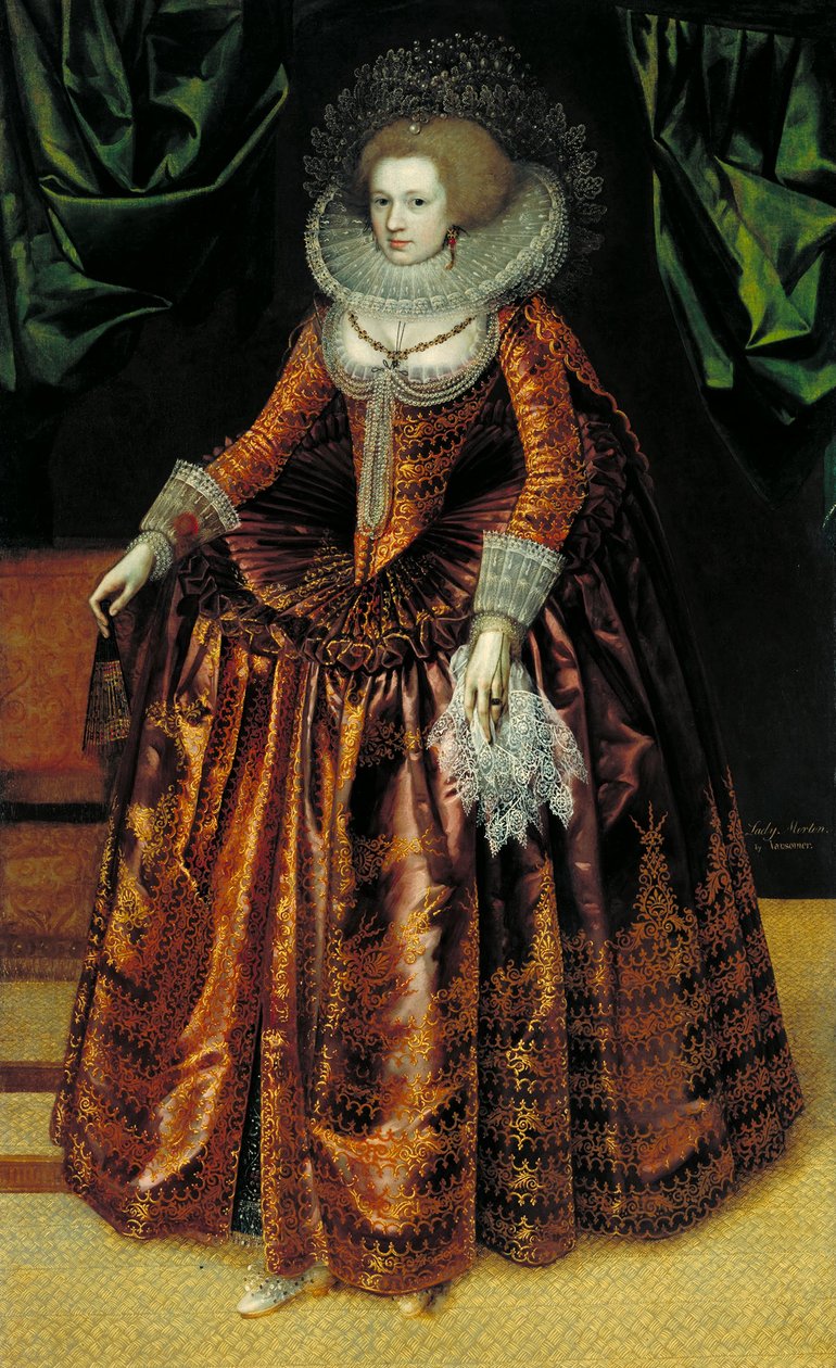 British School 1600 -tallet - Portrett av Anne Wortley, senere Lady Morton av Unbekannt Unbekannt