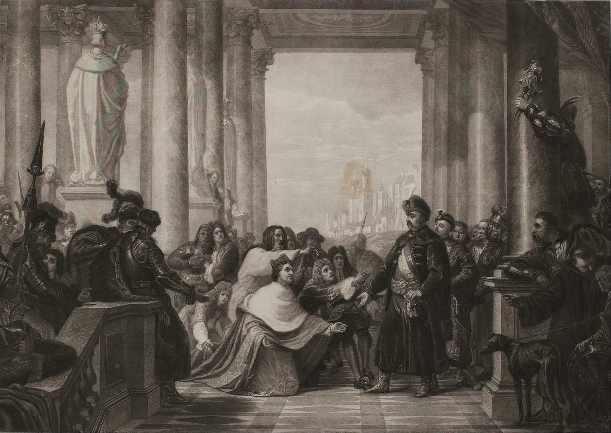 Grev Wilczek ba John III Sobieski om lettelse i Wien av Unbekannt Unbekannt