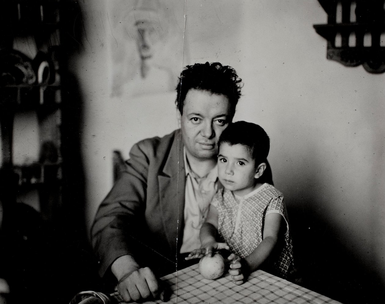 Diego Rivera og datteren Guadalupe Rivera Marín av Unbekannt Unbekannt