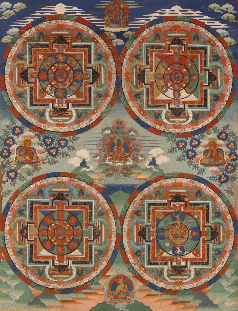 Fire mandalas av Unbekannt Unbekannt
