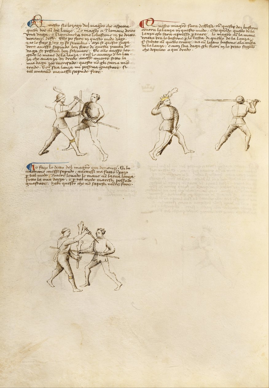 Getty Fru Ludwig XV 13 31v - Flower of the Free - Kamp med dolk og ansatte (6895480) av Unbekannt Unbekannt