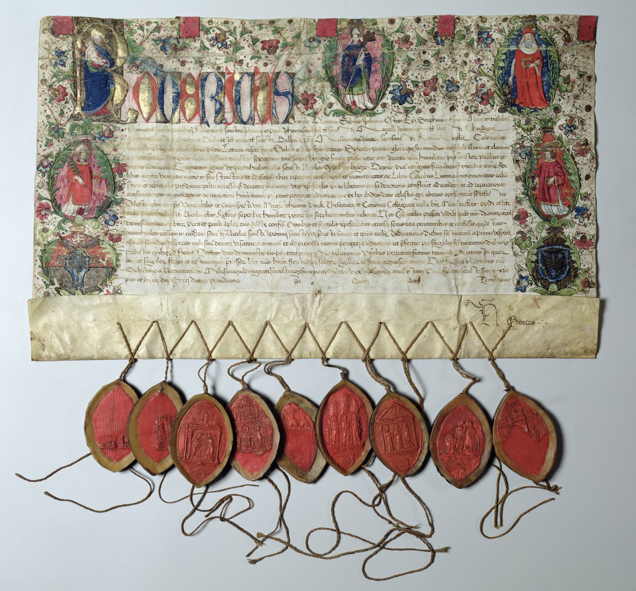 Avlatsbrev til St. Nicolas-kirken, 22. juni 1484 (blekk på pergament) av Unbekannt Unbekannt