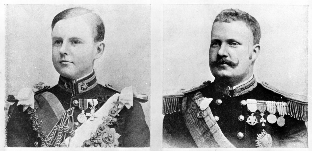 Luís Filipe, kongelig prins av Portugal, hertug av Braganza og hans far, kong Carlos I av Portugal og Algarves, ca. 1900 av Unbekannt Unbekannt