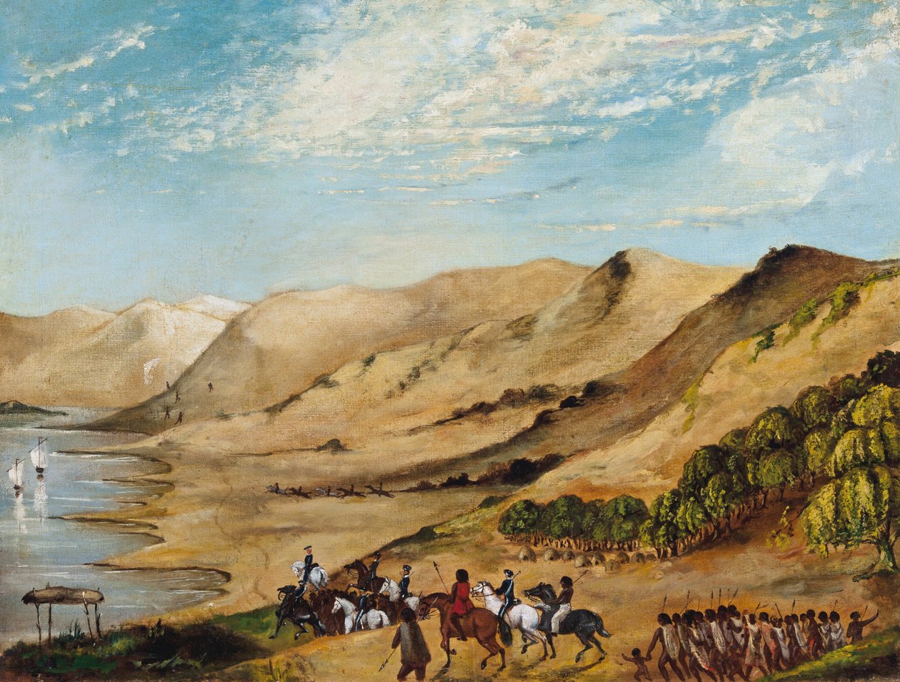 Major OHallorans -ekspedisjon til Coorong, august 1840 av Unbekannt Unbekannt