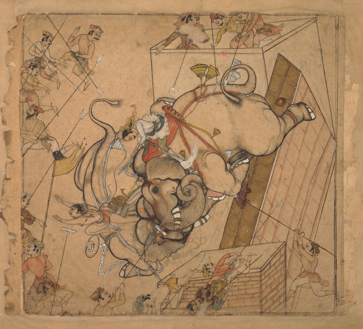 Maker unknown, India - An Elephant Combat av Unbekannt Unbekannt
