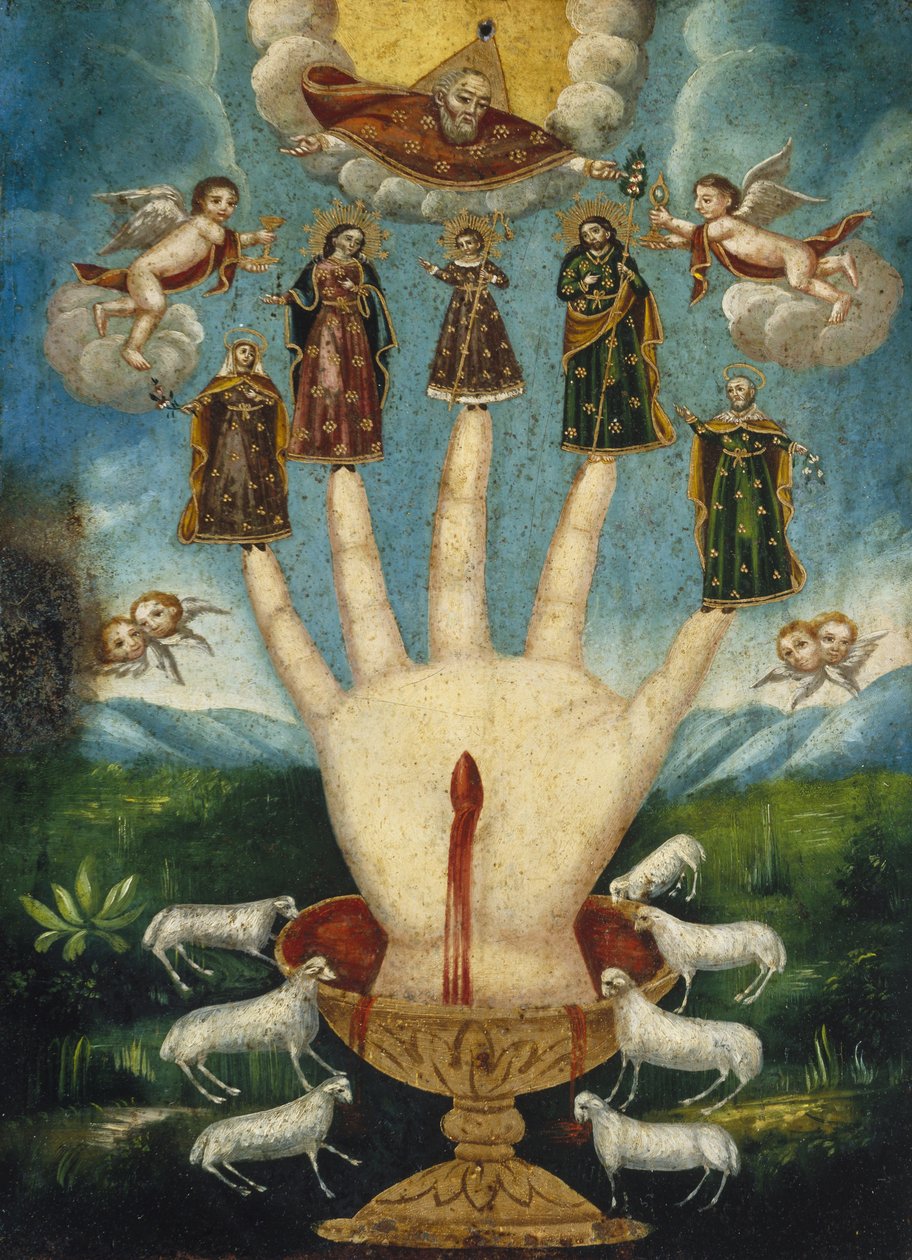 Mano Poderosa (The All-Powerful Hand), eller Las Cinco Personas (The Five Persons) av Unbekannt Unbekannt