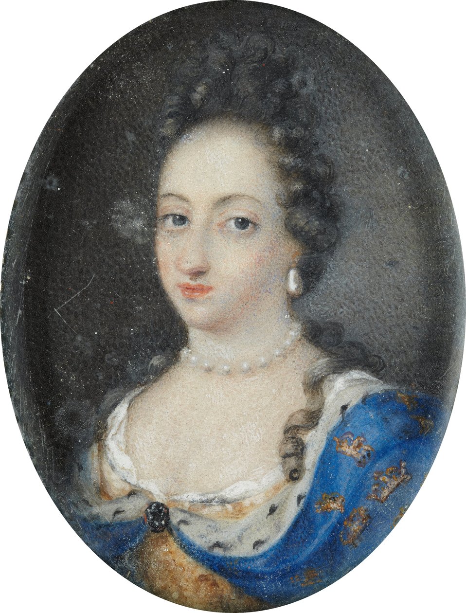 Miniatyrportrett av dronning Ulrika Eleonora den eldre, dronning av Sverige 1680-1693 av Unbekannt Unbekannt