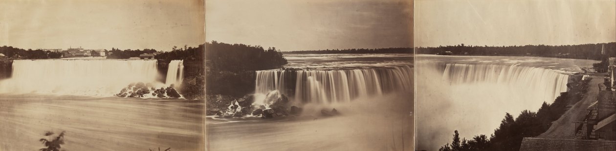 Niagara Falls tredelt panorama av Unbekannt Unbekannt