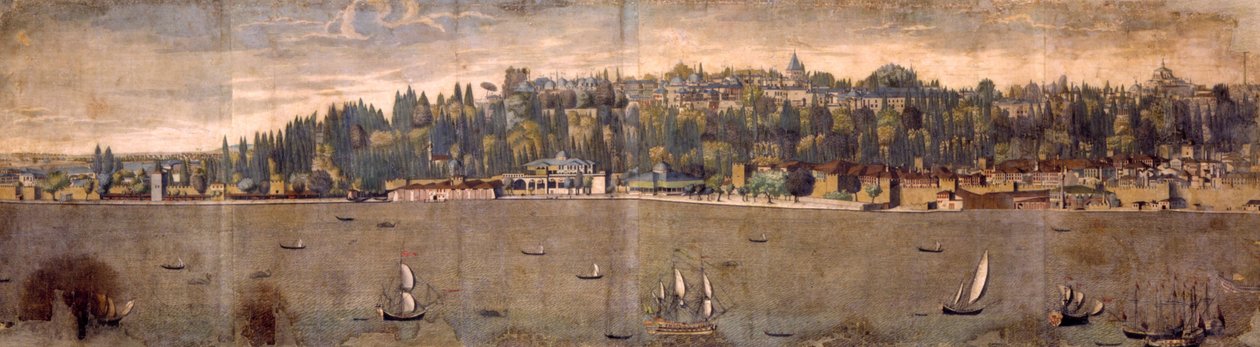 Panorama over Konstantinopel av Unbekannt Unbekannt