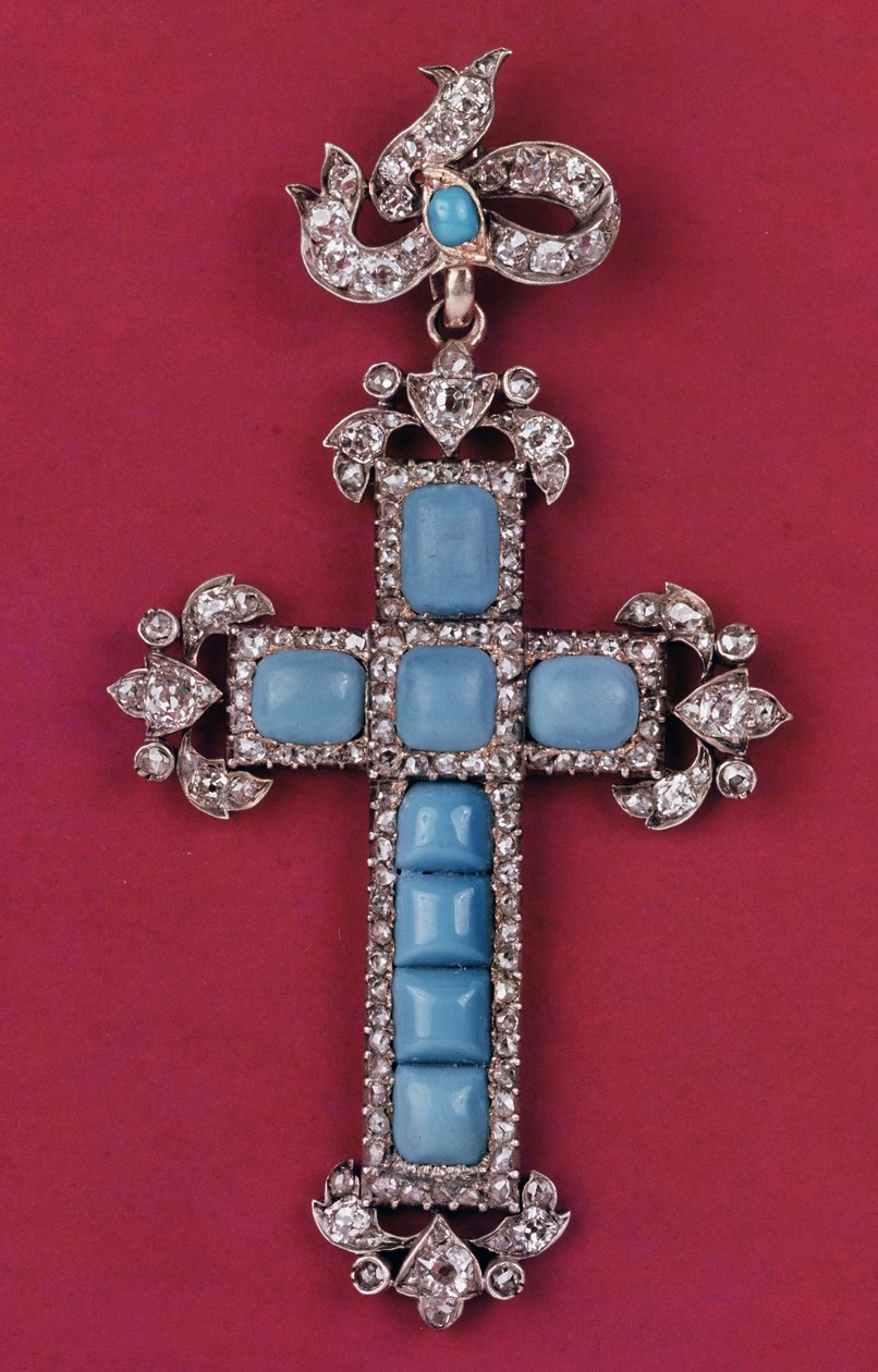 Anhengskors, c.1780 diamanter og turkiser av Unbekannt Unbekannt
