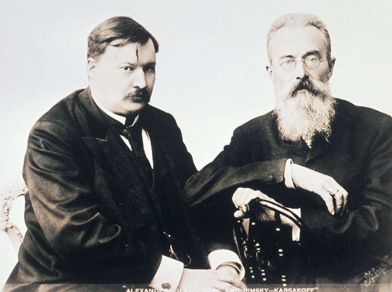 Fotografi av Glazunov og Rimsky-Korsakov av Unbekannt Unbekannt