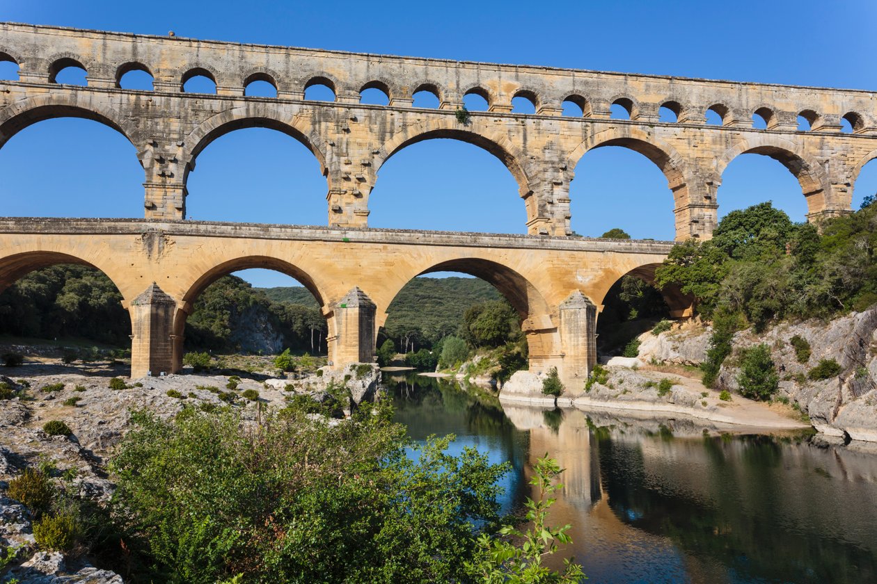 Pont du Gard, romersk akvedukt, Frankrike. av Unbekannt Unbekannt