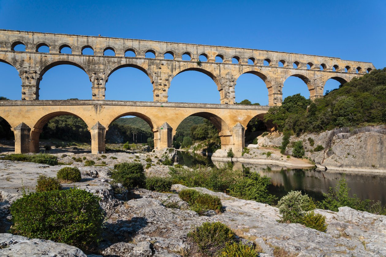 Pont du Gard, romersk akvedukt, Frankrike. av Unbekannt Unbekannt