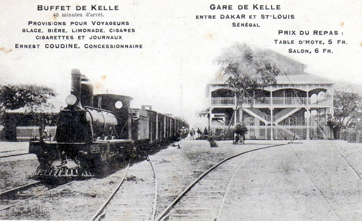 Postkort av stasjonen på Kelle, ca. 1908 av Unbekannt Unbekannt
