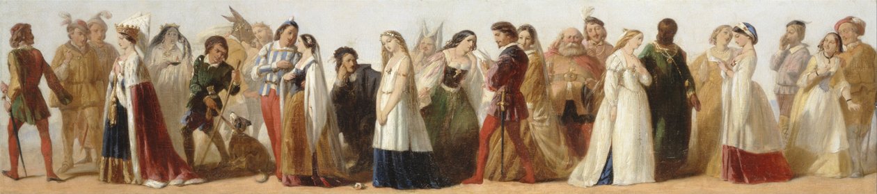 Prosess av karakterer fra Shakespeares skuespill av Unbekannt Unbekannt